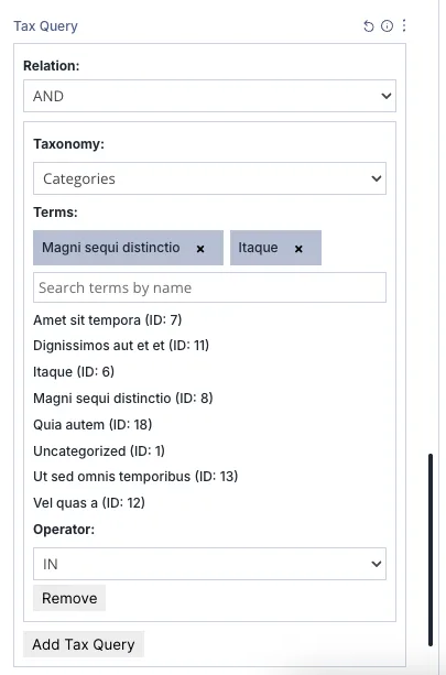 Divi Extended Loop - VB - Tax Queries
