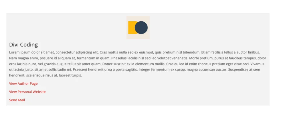 Displaying the Current Post Author Info Box with Divi Query Builder